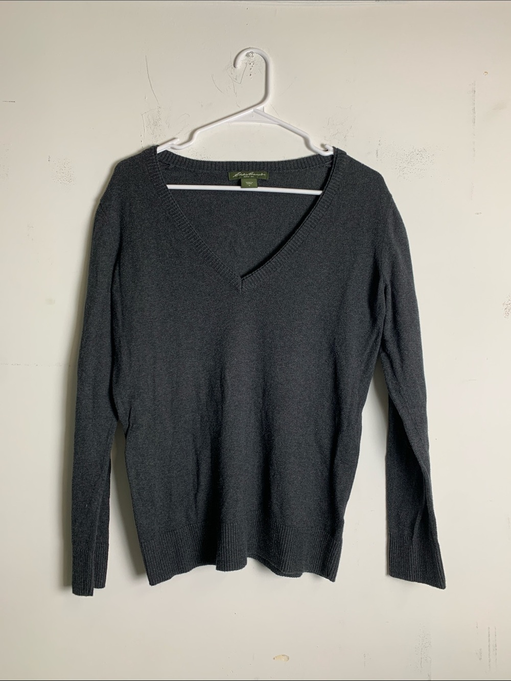 Eddie Bauer Women's V-Neck Sweater - Charcoal